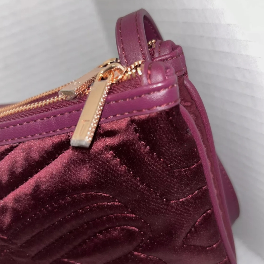TED BAKER Red Burgundy Crossbody Bow Bag - Picture 8 of 12